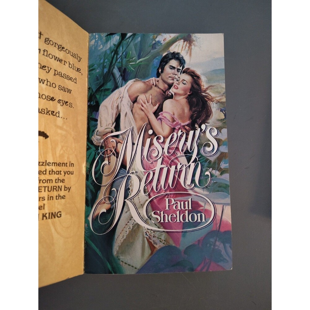 MISERY Stephen King Signet FIRST EDITION 1st Print PB 1988 Romance Cover Insert - Picture 5 of 6